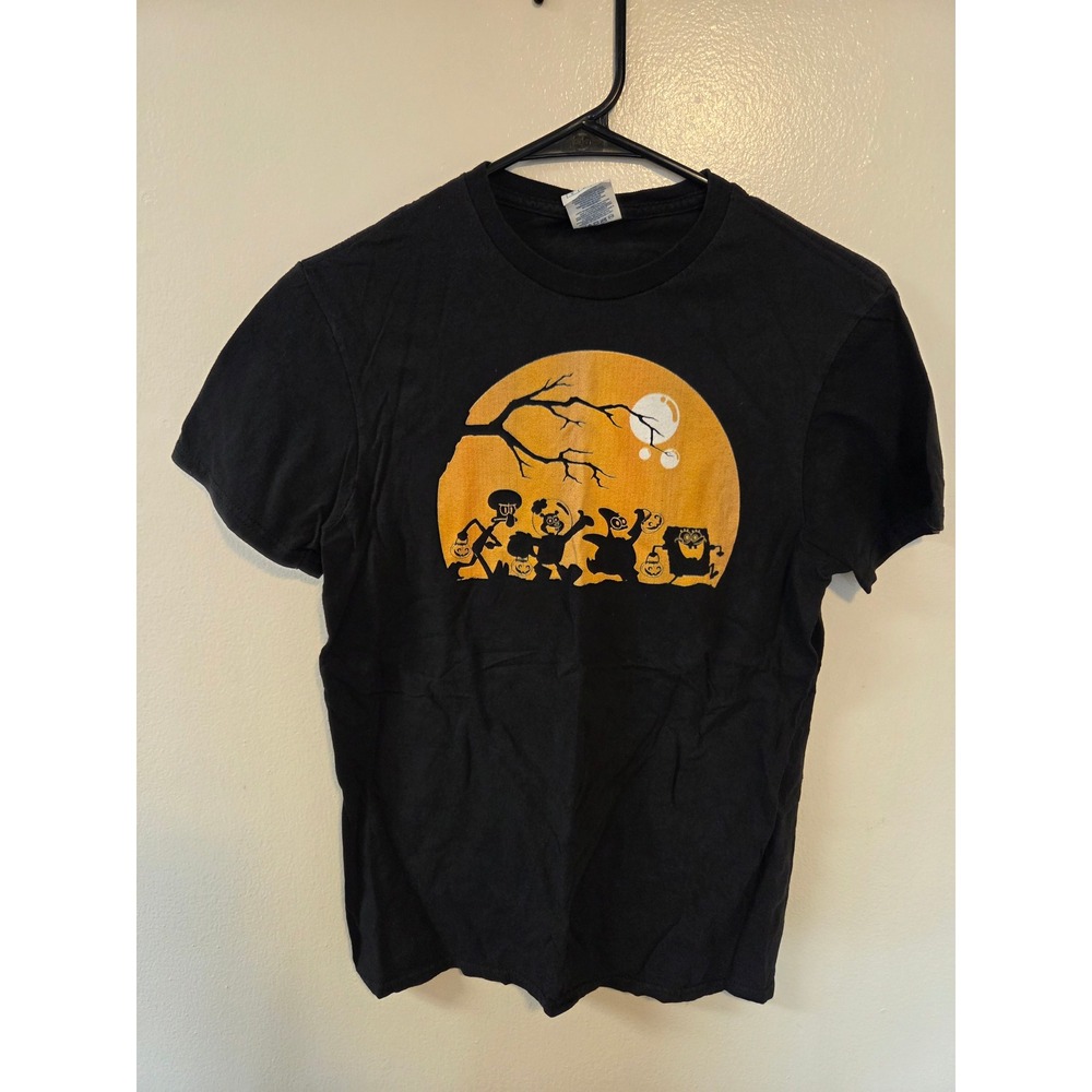 SpongeBob SquarePants Halloween T Shirt Mens Small Black Graphic Tee Nickelodeon